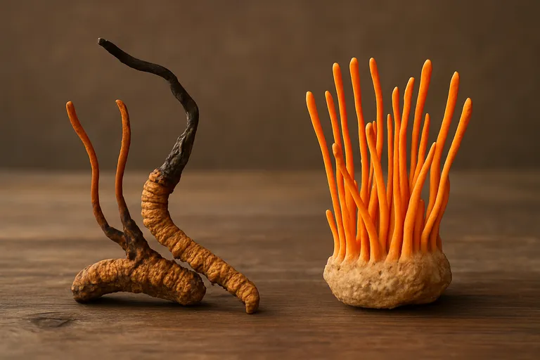 Verschillende soorten cordyceps